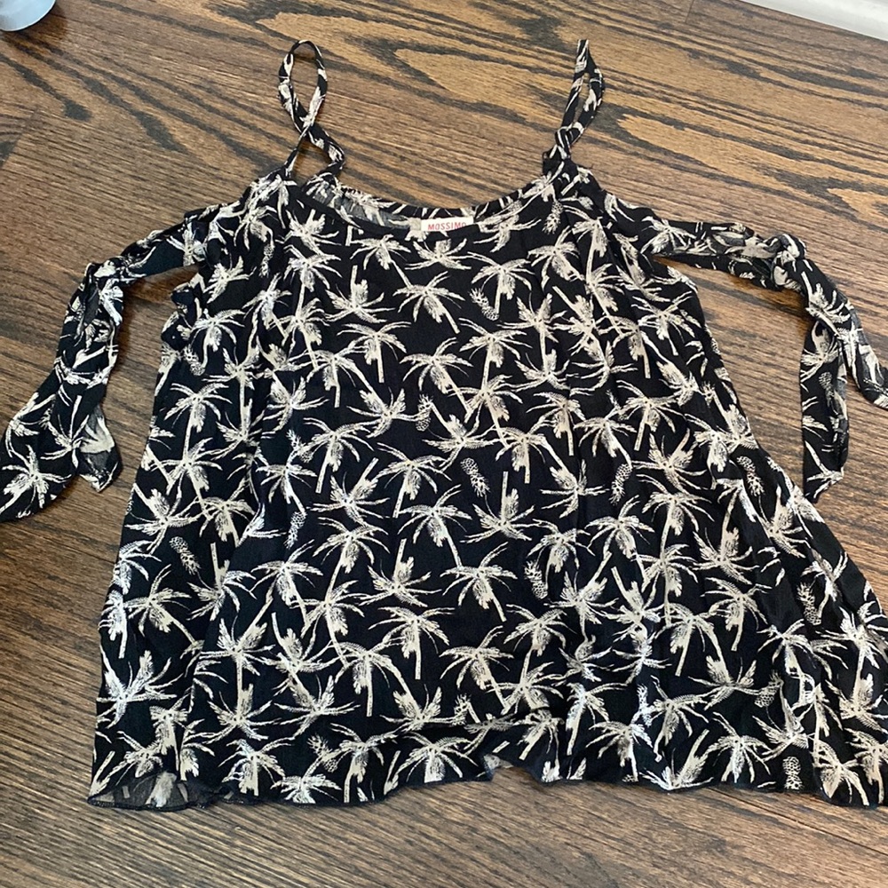 Palm Tree design, blouse black